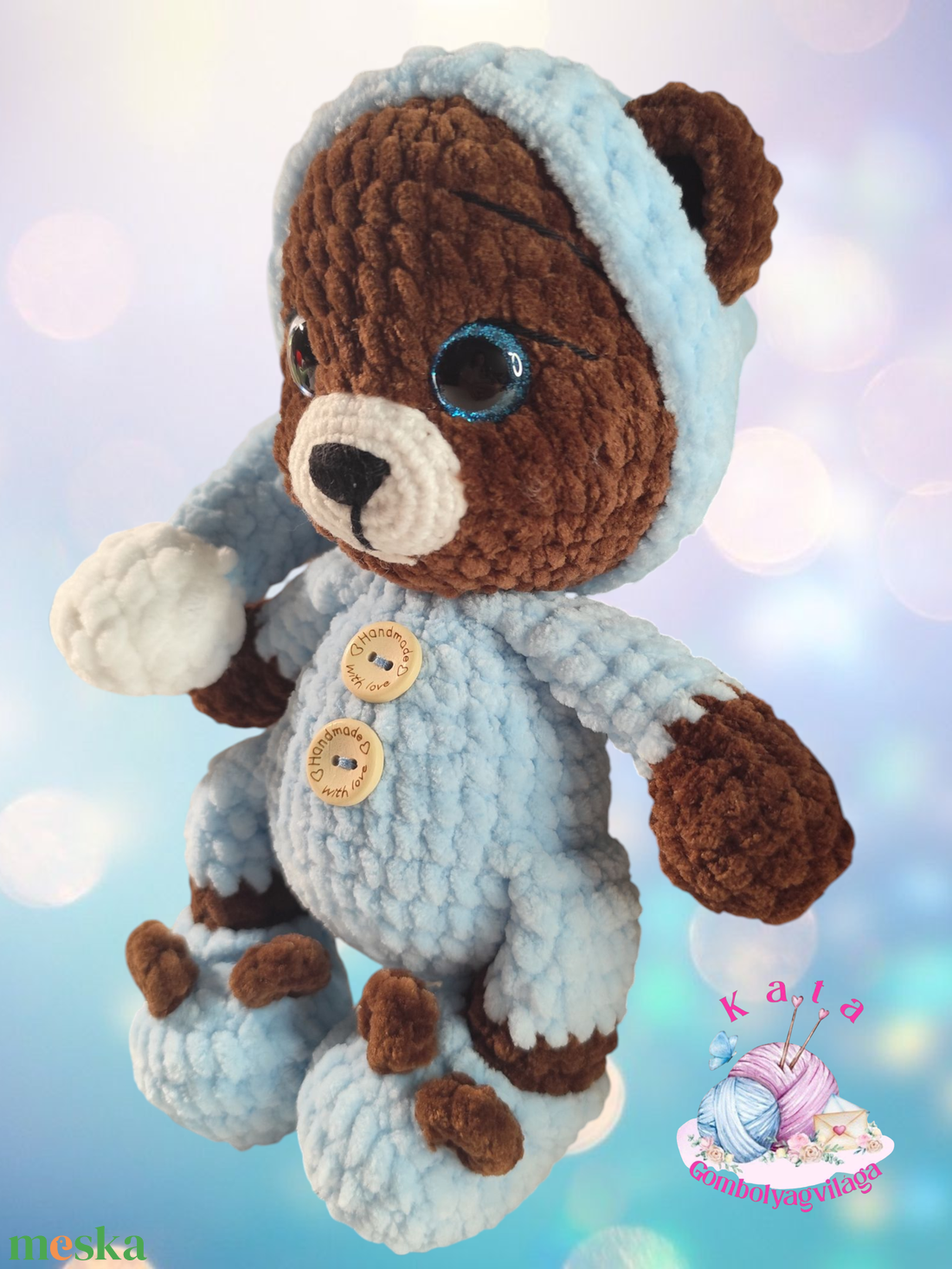 Pizsamás maci - játék & sport - plüssállat & játékfigura - maci - Meska.hu