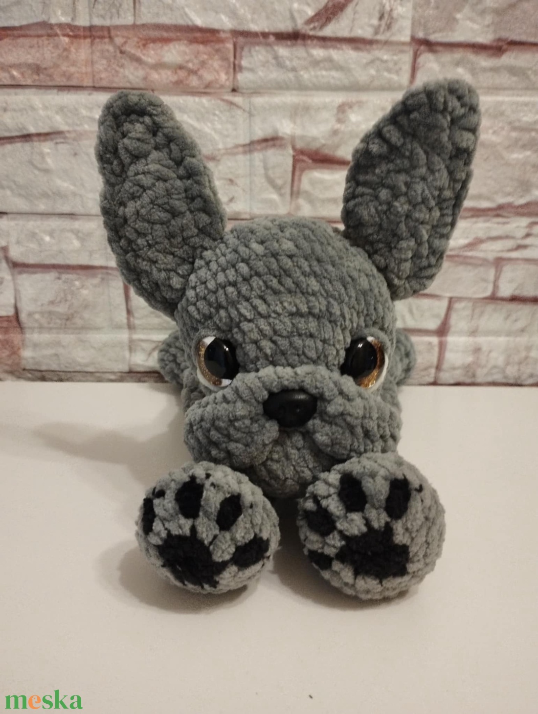 Amigurumi horgolt plüss szundipajtás bulldog - játék & sport - plüssállat & játékfigura - kutya - Meska.hu