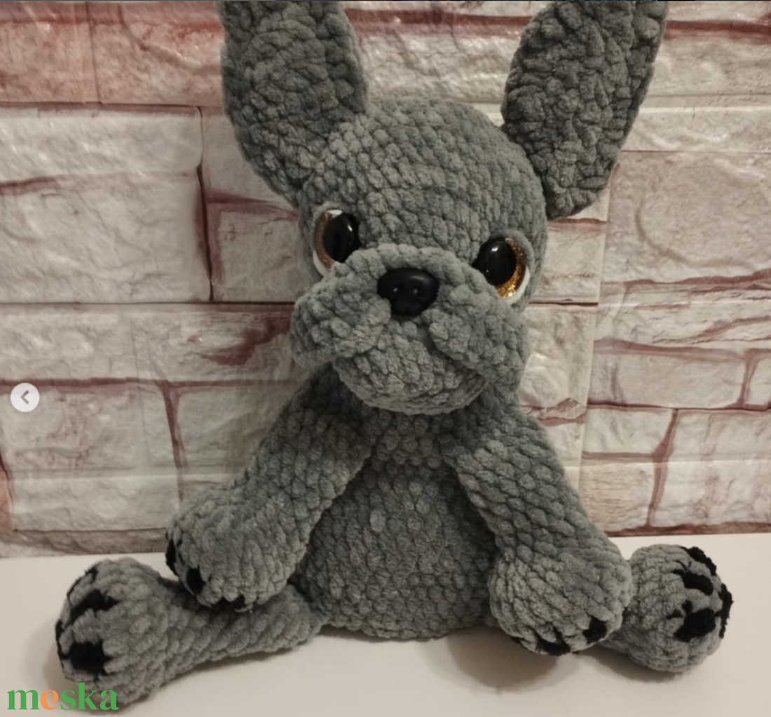 Amigurumi horgolt plüss szundipajtás bulldog - játék & sport - plüssállat & játékfigura - kutya - Meska.hu