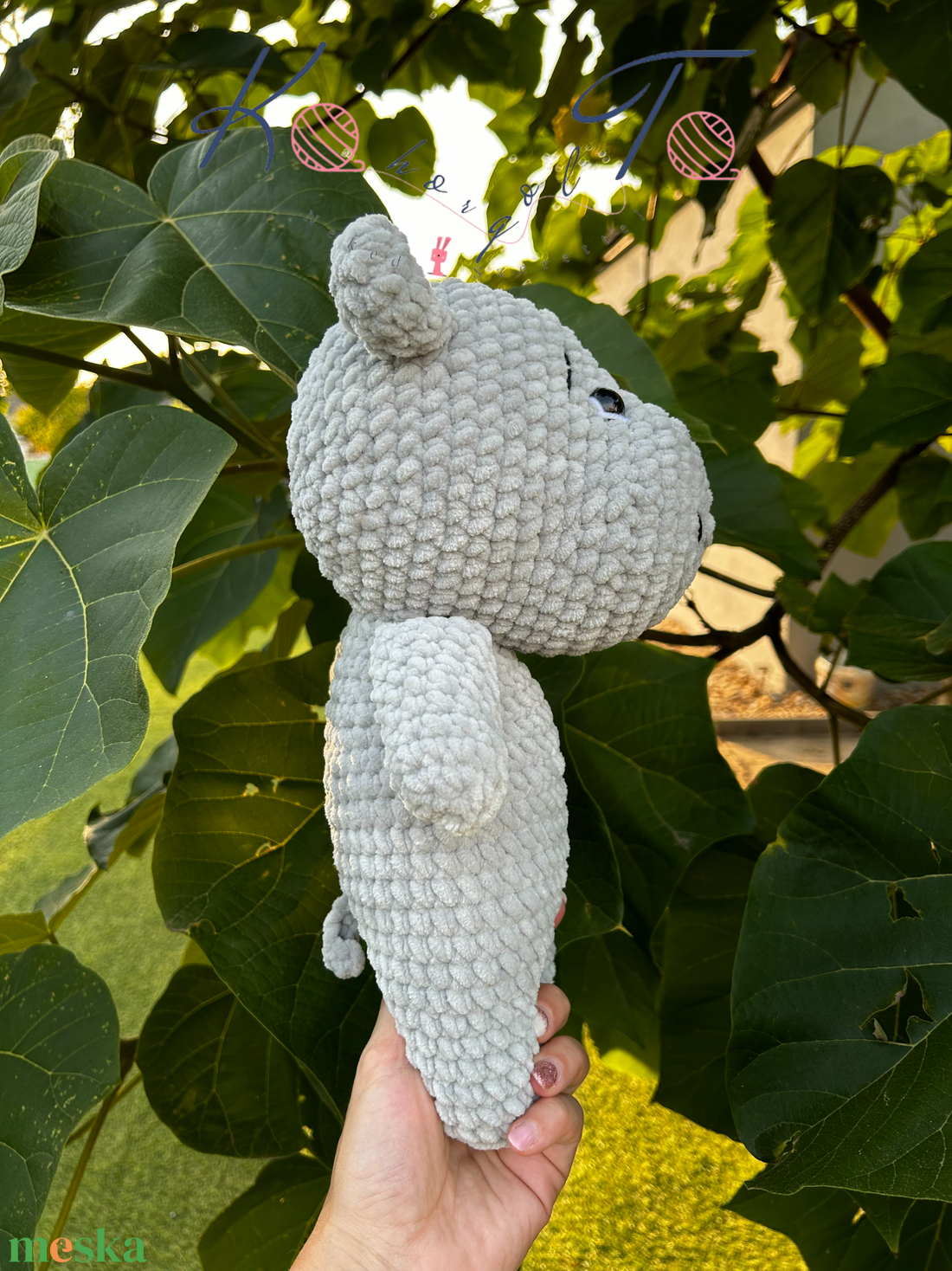 36 cm-es horgolt víziló - játék & sport - plüssállat & játékfigura - más figura - Meska.hu 36 cm-es horgolt víziló - játék & sport - plüssállat & játékfigura - más figura - Meska.hu
