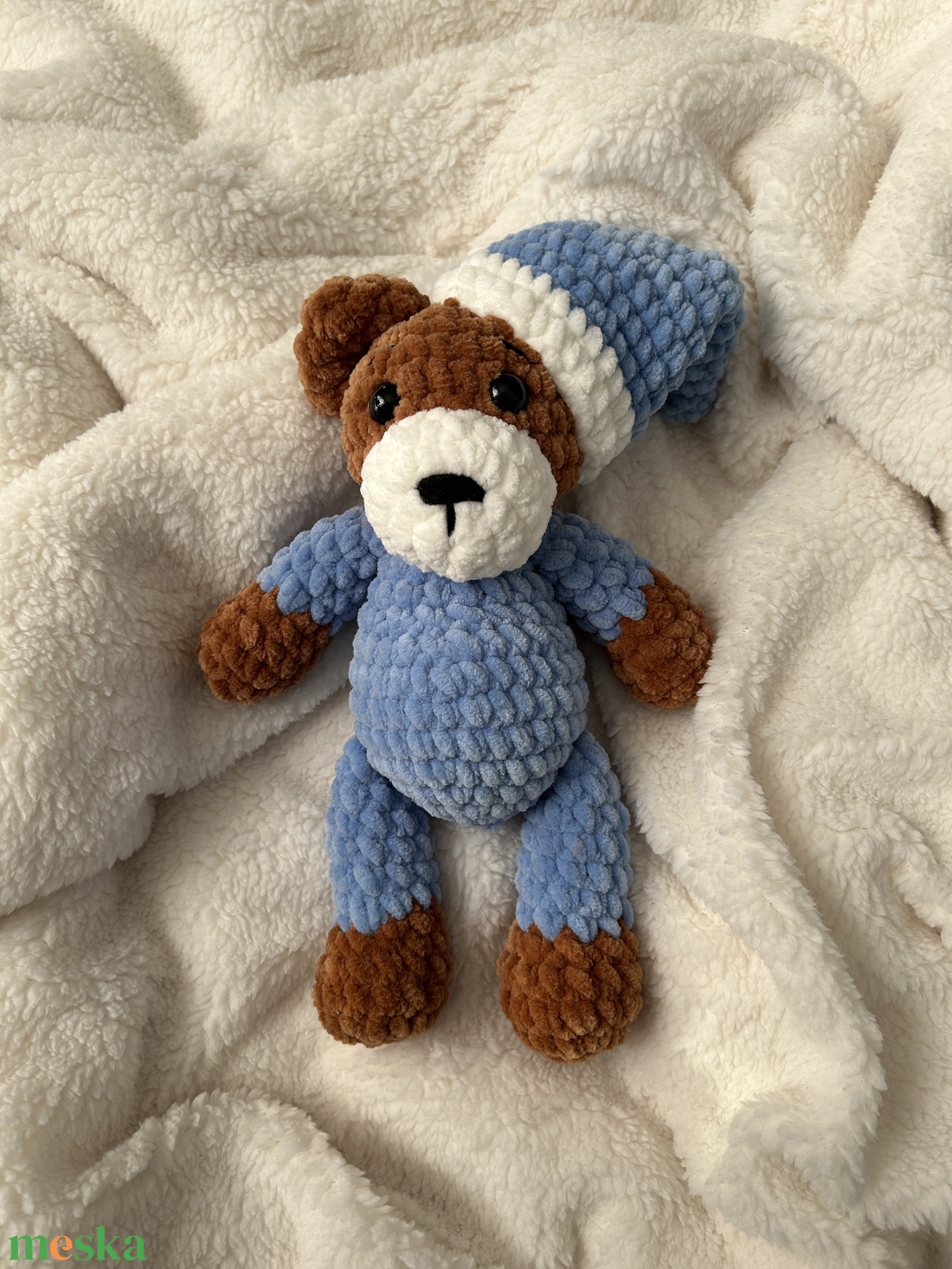 Amigurumi horgolt pizsamás maci - játék & sport - plüssállat & játékfigura - maci - Meska.hu