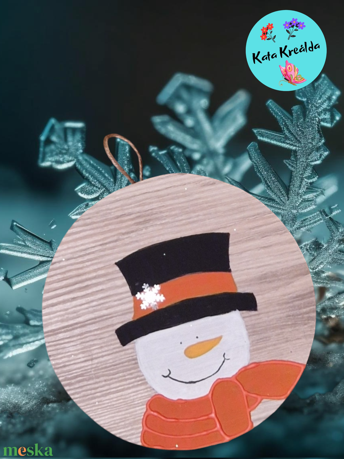 Hóember 3 - karácsony - adventi díszek - adventi ablakdekoráció - Meska.hu