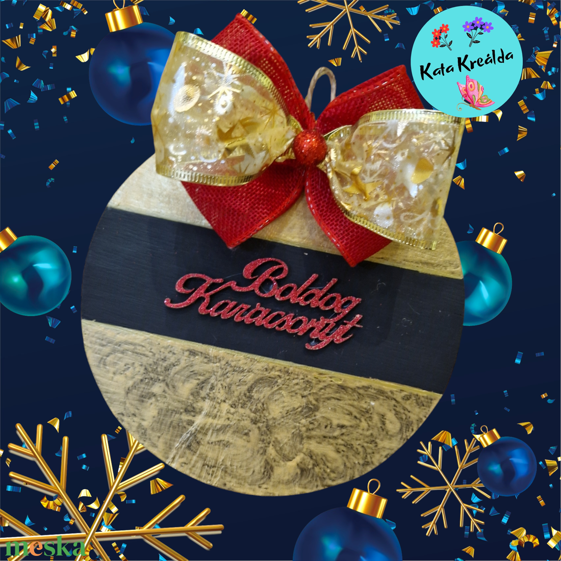 Karácsonyi ajtódísz 2. - otthon & életmód - dekoráció - ajtó- és ablak dekoráció - ajtódísz & kopogtató - Meska.hu