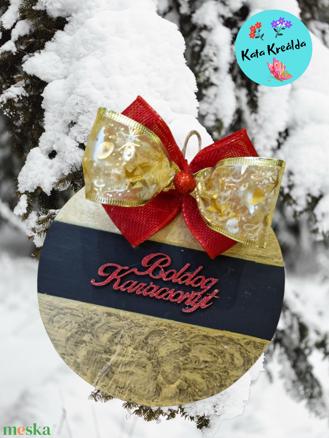 Karácsonyi ajtódísz 2. - otthon & életmód - dekoráció - ajtó- és ablak dekoráció - ajtódísz & kopogtató - Meska.hu