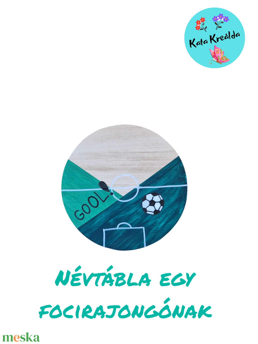 Foci tábla - otthon & életmód - babaszoba, gyerekszoba - gyerek névtábla - Meska.hu