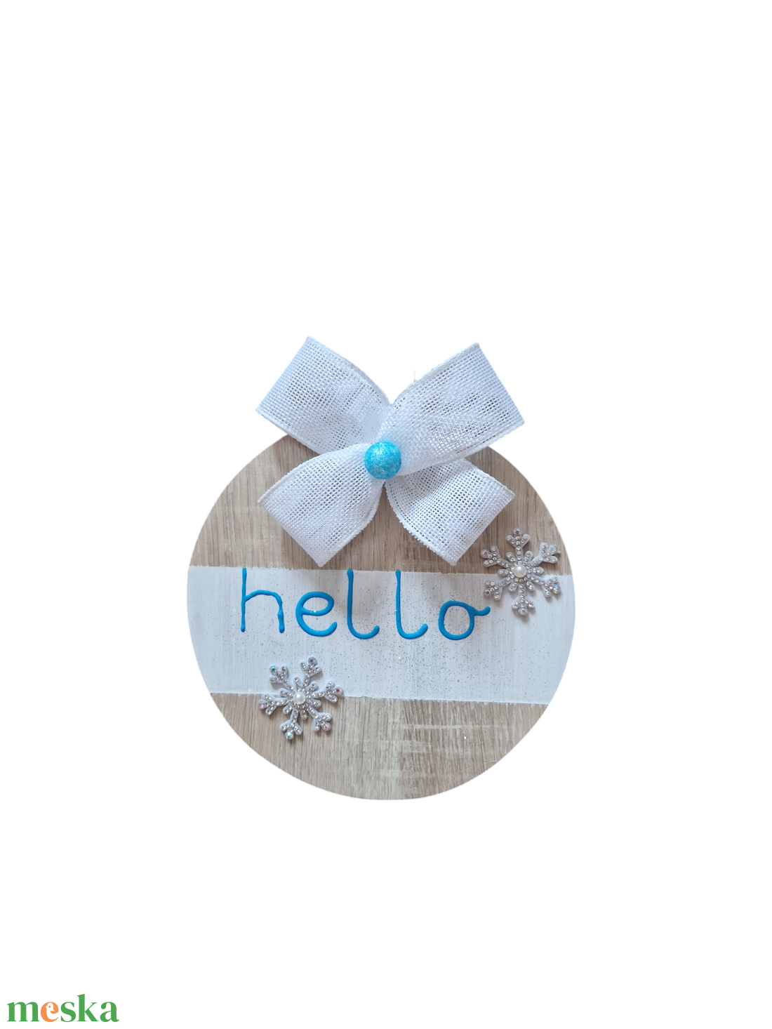 Téli ajtódísz /hello - karácsony - adventi díszek - adventi asztaldísz - Meska.hu