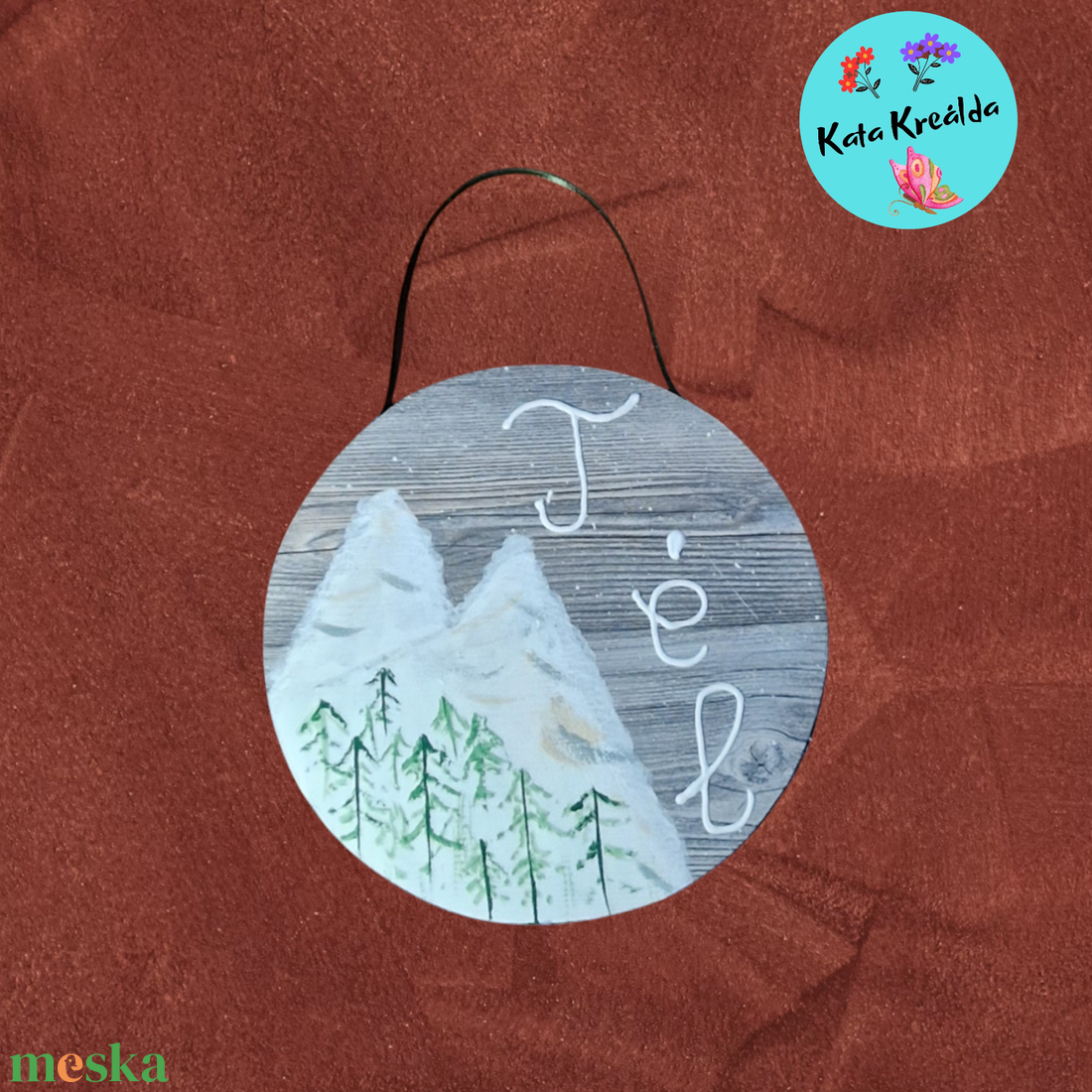 Téli táj 2. - otthon & életmód - dekoráció - ajtó- és ablak dekoráció - ajtódísz & kopogtató - Meska.hu