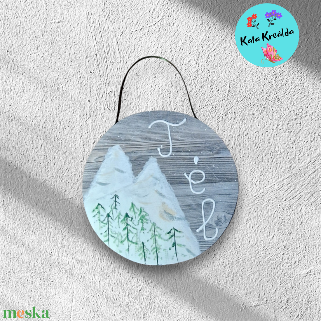 Téli táj 2. - otthon & életmód - dekoráció - ajtó- és ablak dekoráció - ajtódísz & kopogtató - Meska.hu