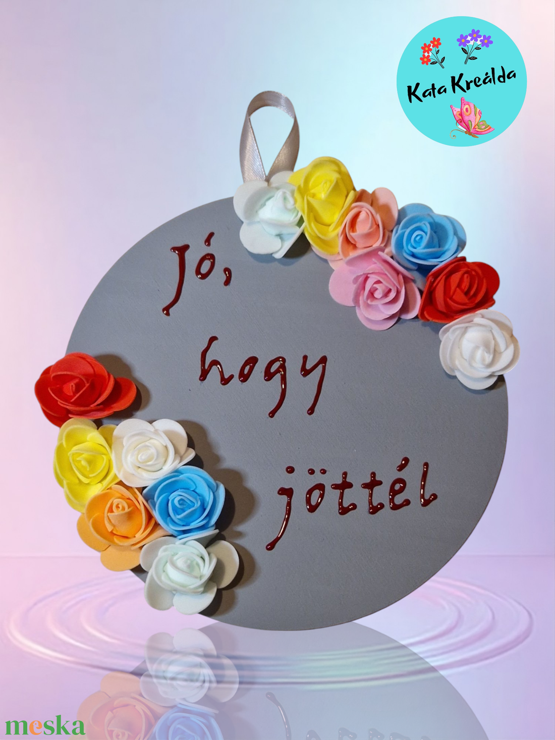 Jó, hogy jöttél virággal - otthon & életmód - dekoráció - ajtó- és ablak dekoráció - ajtódísz & kopogtató - Meska.hu Jó, hogy jöttél virággal - otthon & életmód - dekoráció - ajtó- és ablak dekoráció - ajtódísz & kopogtató - Meska.hu