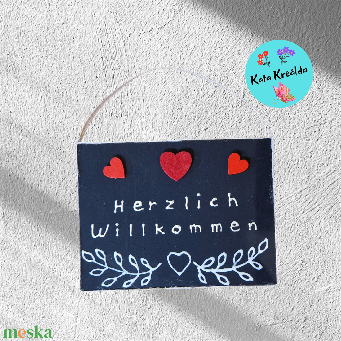 Herzlich willkommen tábla fekete - otthon & életmód - dekoráció - kép & falikép - fából készült kép - Meska.hu Herzlich willkommen tábla fekete - otthon & életmód - dekoráció - kép & falikép - fából készült kép - Meska.hu