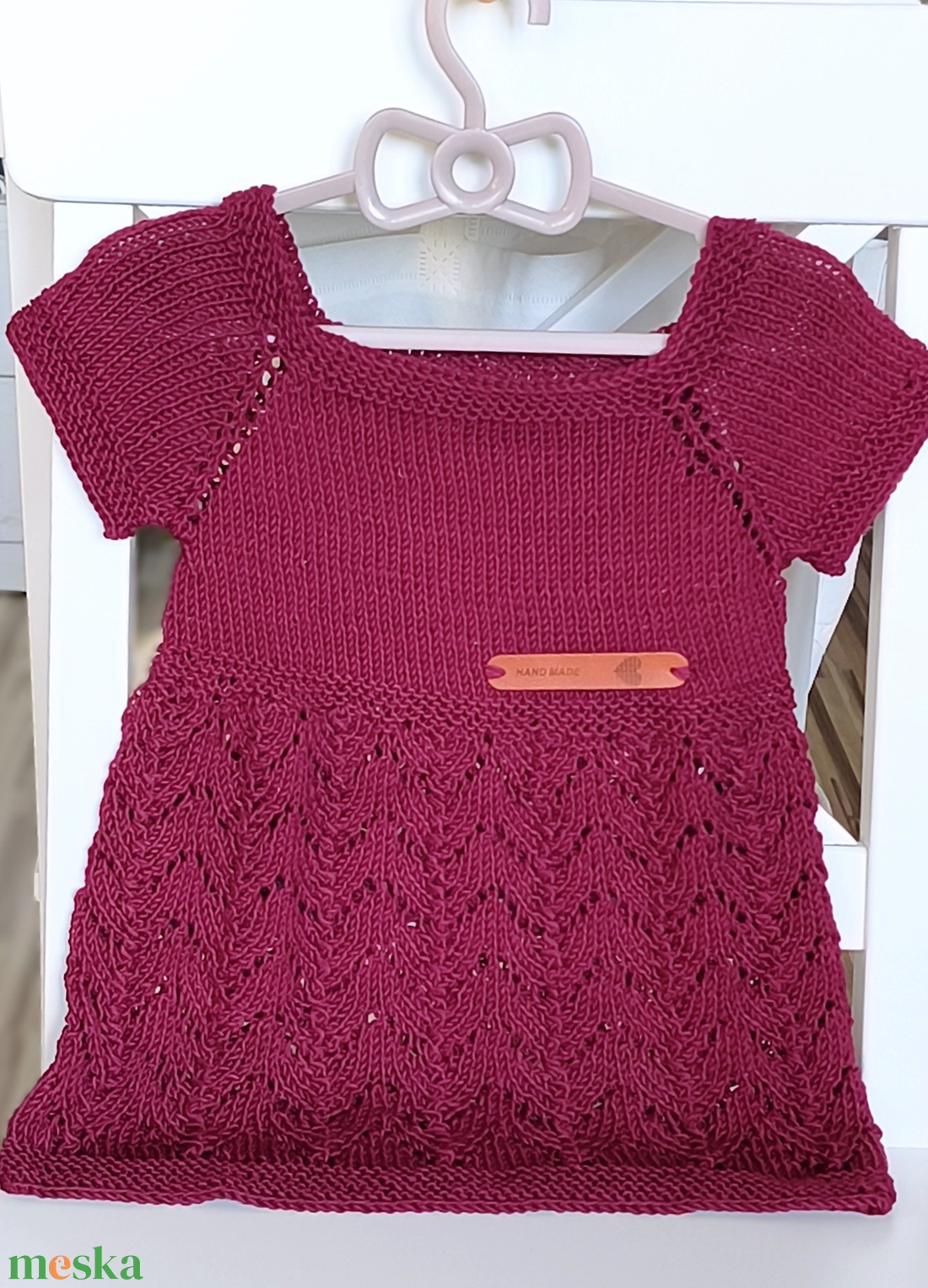 Kislányruha csipkekötéssel - ruha & divat - gyerekruha - ruha - Meska.hu