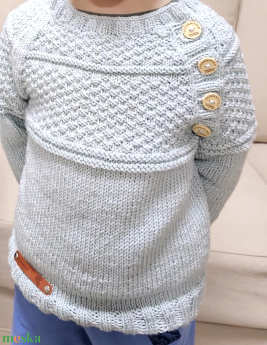 Sportos kisfiú pulóver  - ruha & divat - gyerekruha - pulóver - Meska.hu