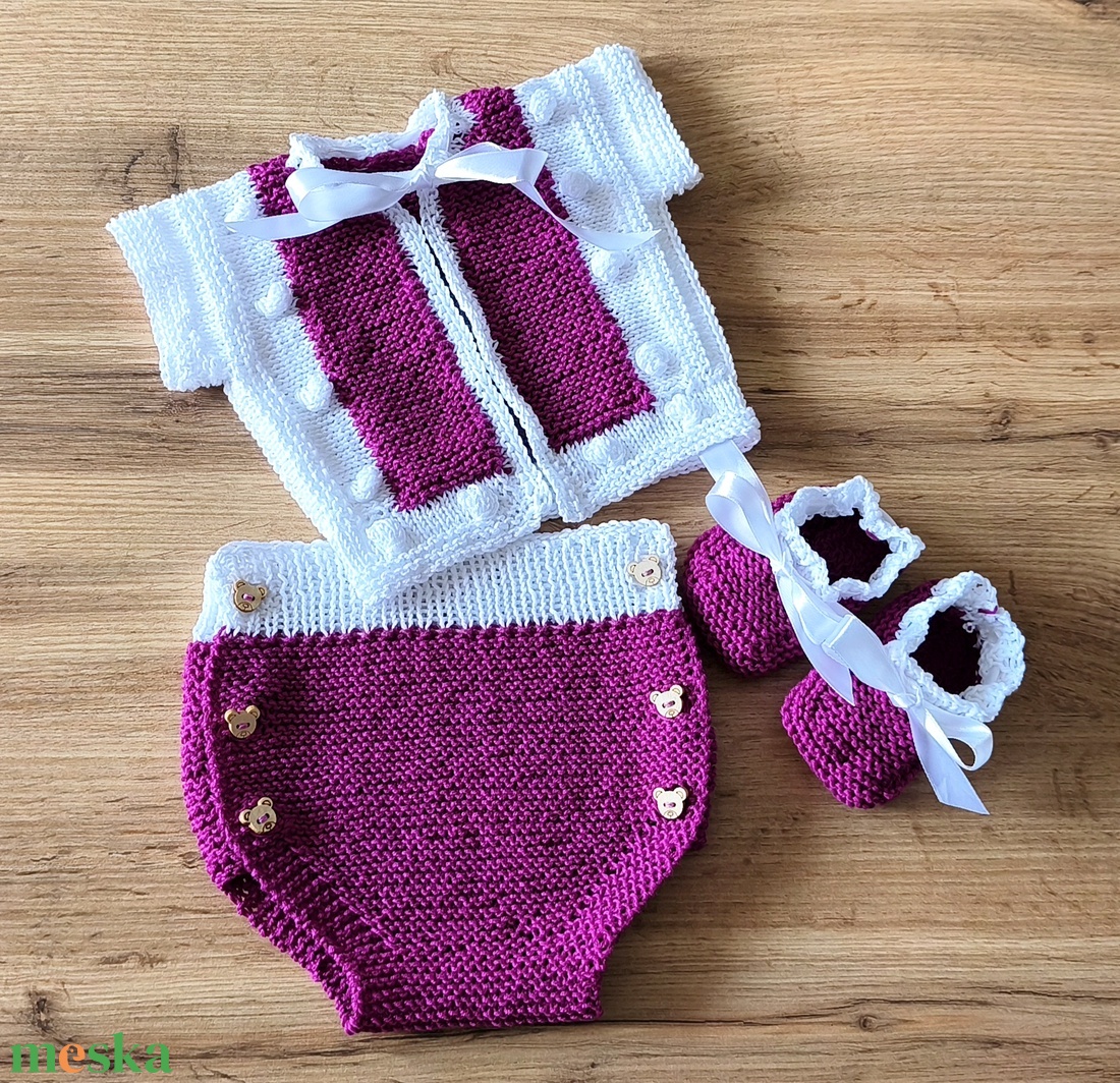 Bébi szett kislányoknak  - baba - mama - babaruházat - babaruha szett - Meska.hu