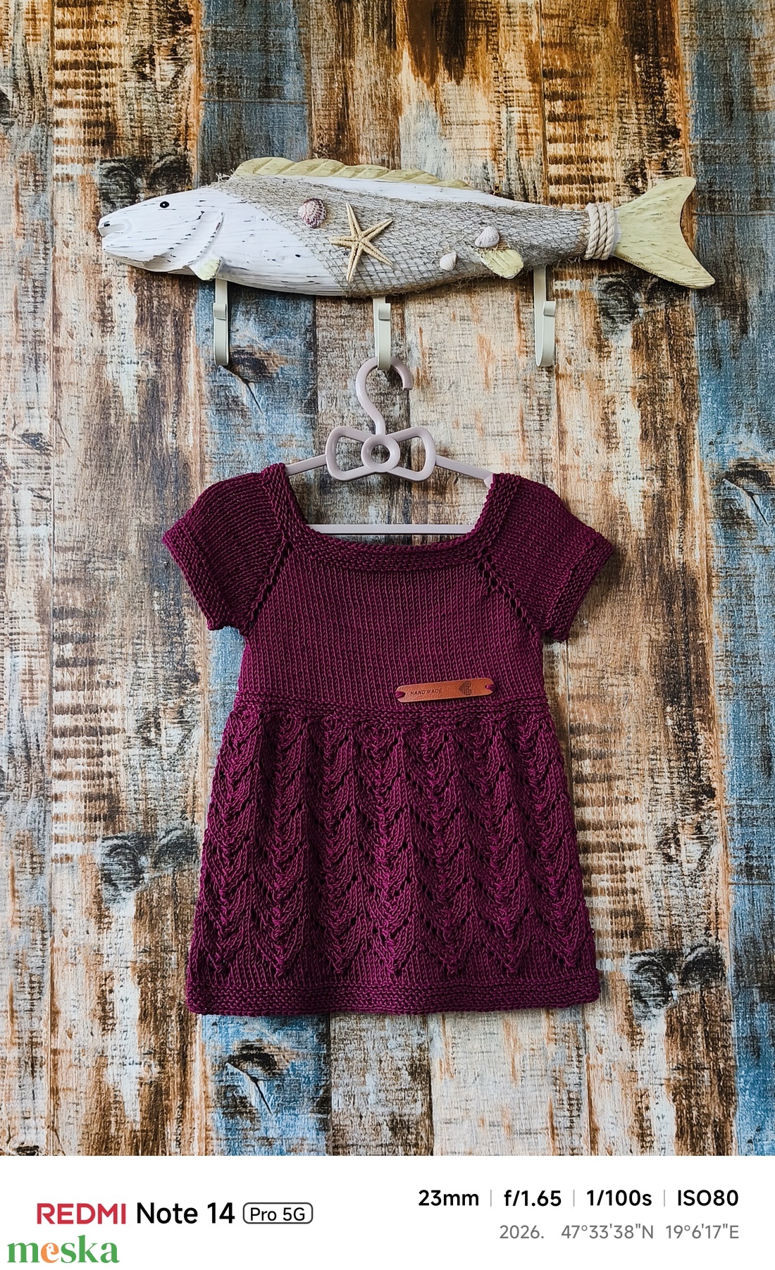 Kislányruha csipkekötéssel - baba - mama - babaruházat - baba ruhák - Meska.hu