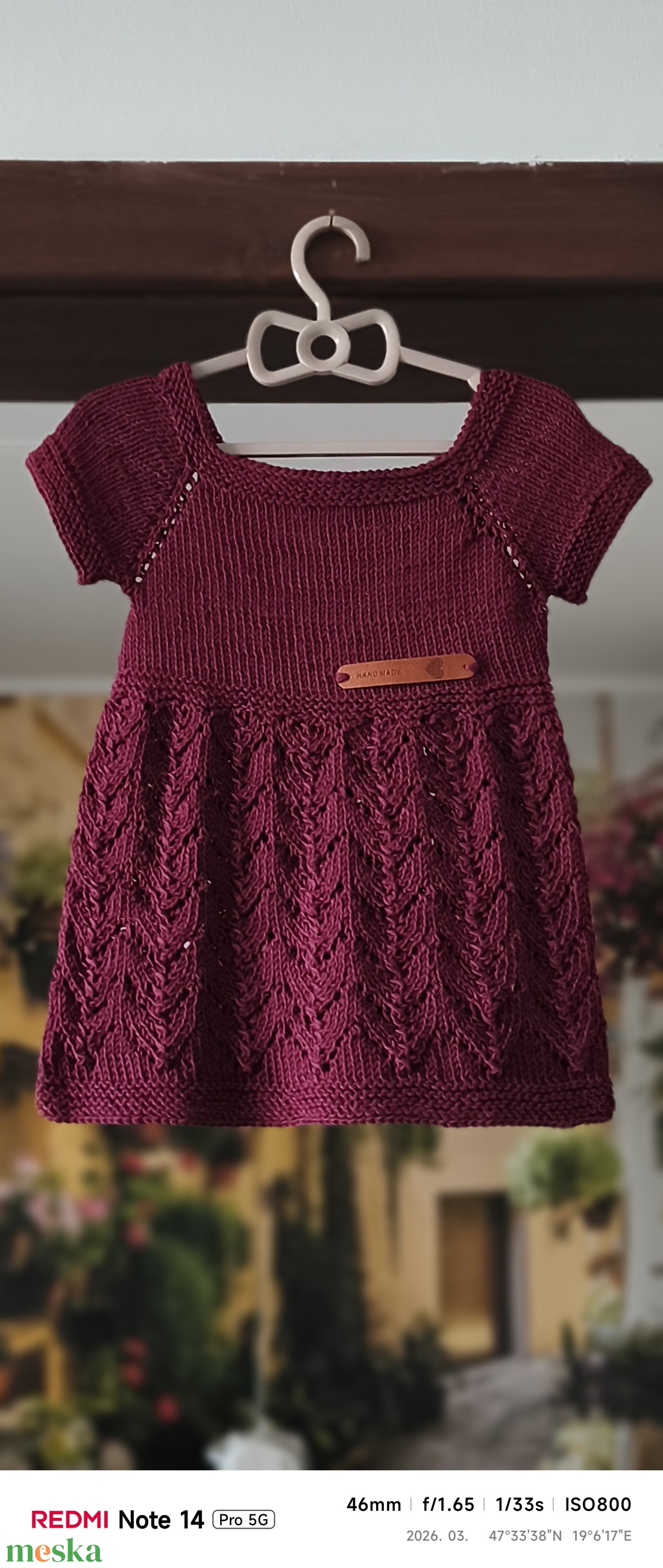 Kislányruha csipkekötéssel - baba - mama - babaruházat - baba ruhák - Meska.hu