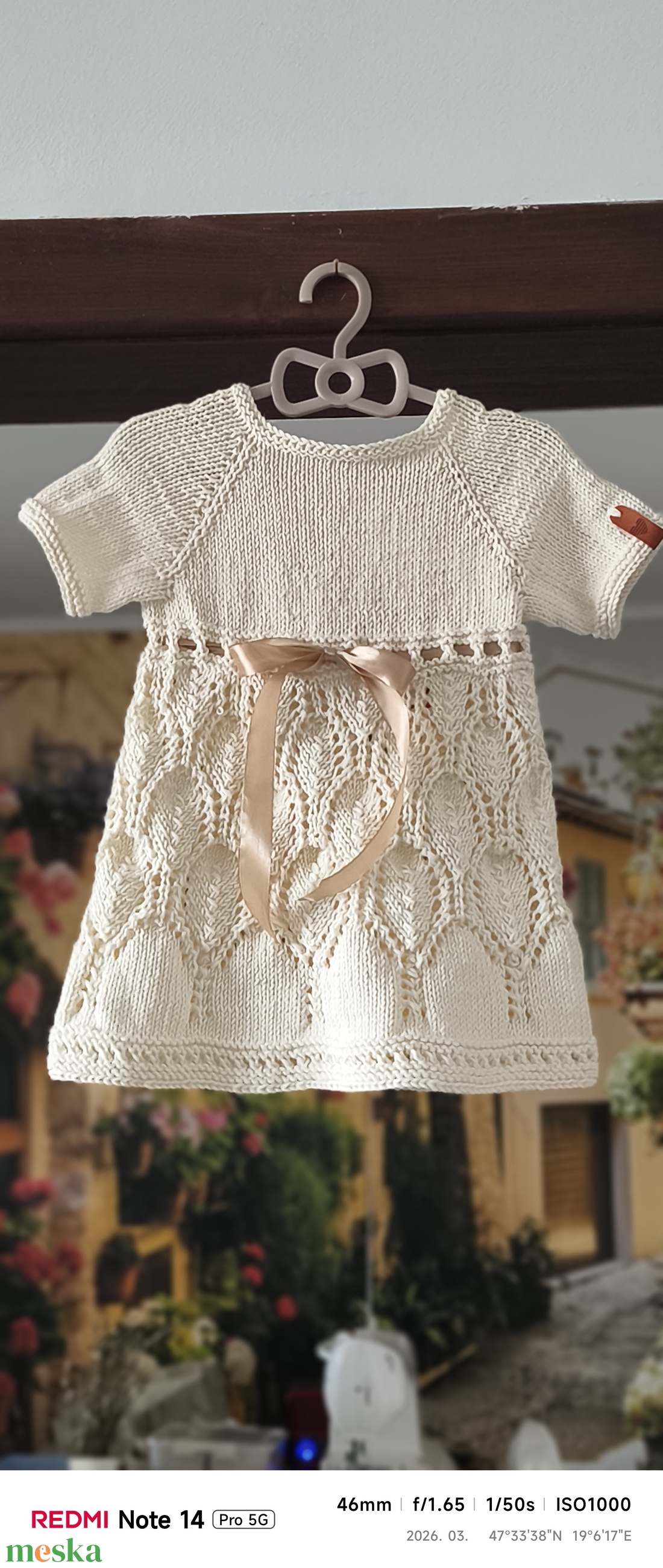 Kislányruha csipkekötéssel - baba - mama - babaruházat - baba ruhák - Meska.hu