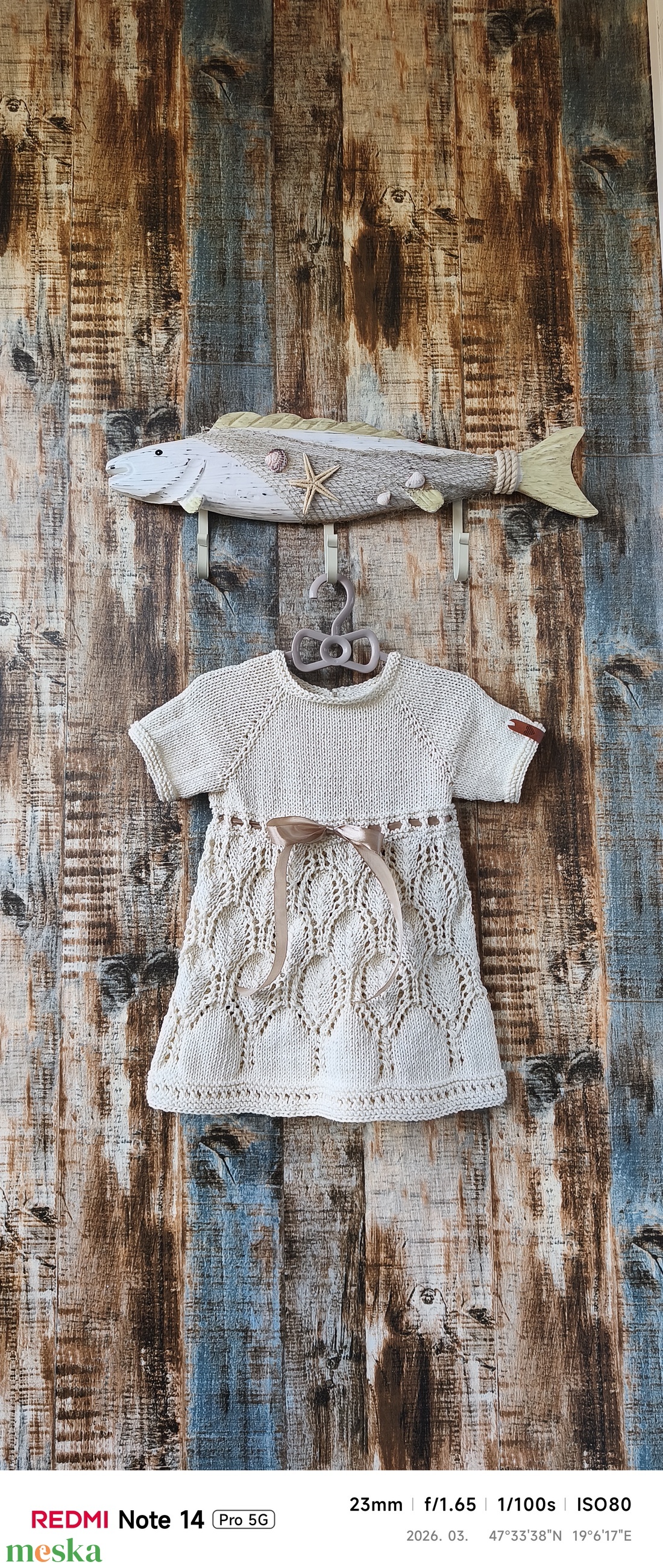 Kislányruha csipkekötéssel - baba - mama - babaruházat - baba ruhák - Meska.hu