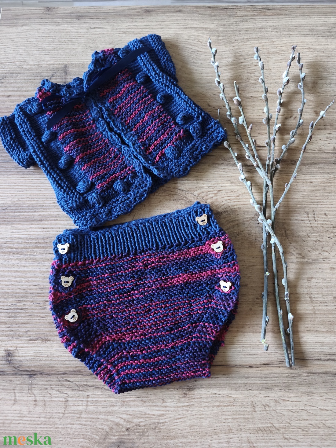 Bébi szett kisfiúnak  - baba - mama - babaruházat - babaruha szett - Meska.hu