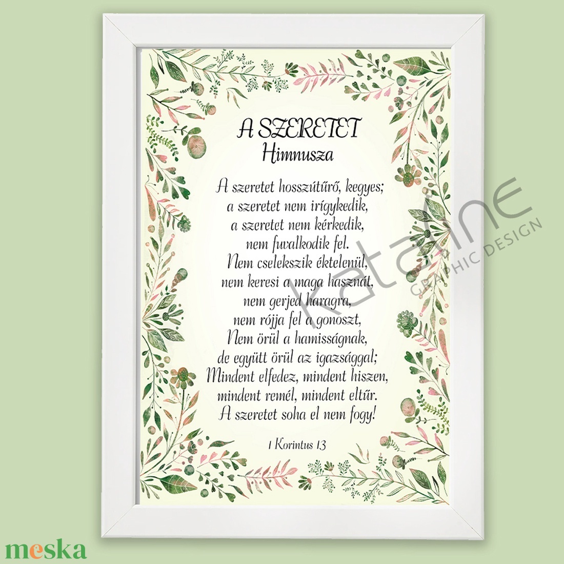 Falikép -A Szeretet himnusza - művészet - grafika & illusztráció - digitális - Meska.hu Falikép -A Szeretet himnusza - művészet - grafika & illusztráció - digitális - Meska.hu