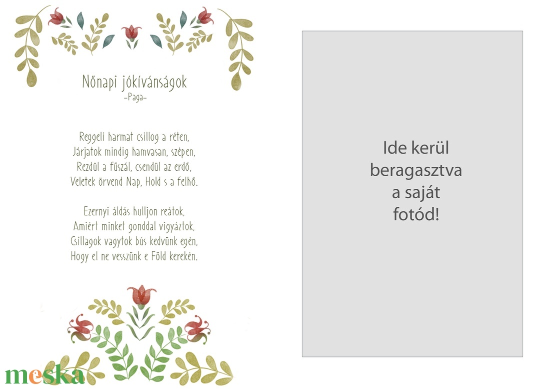 Március 8-as képeslap,  fényképes üdvözlőlap, nőnapra. - otthon & lakás - dekoráció - kép & falikép - képkeret - Meska.hu