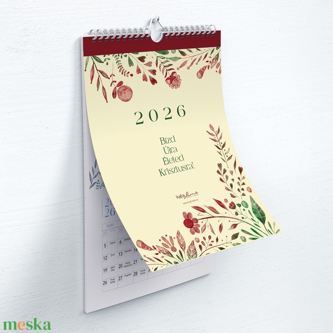 2026-os falinaptr bibliai igeversekkel - otthon & életmód - dekoráció - fali és függő dekoráció - falinaptár & öröknaptár - Meska.hu