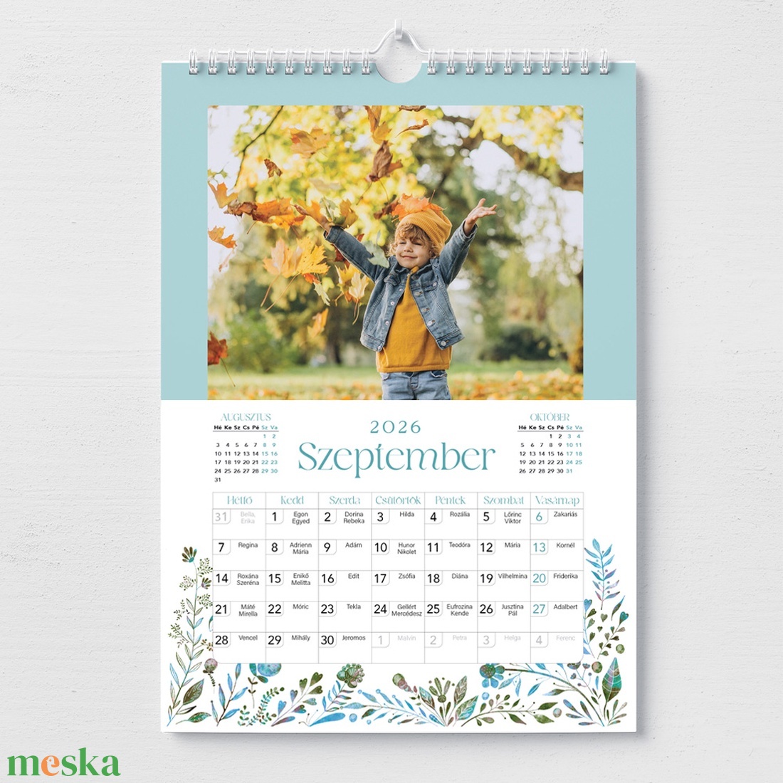 2026-os naptár. Személyre szabható 13 oldalas, színes, spirálozott, fényképes falinaptár.  - otthon & életmód - dekoráció - fali és függő dekoráció - falinaptár & öröknaptár - Meska.hu