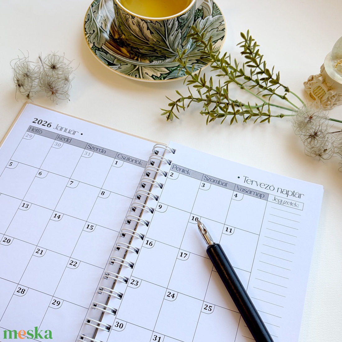 2026 Határidőnapló nőknek - otthon & életmód - papír, írószer - naptár & tervező - Meska.hu