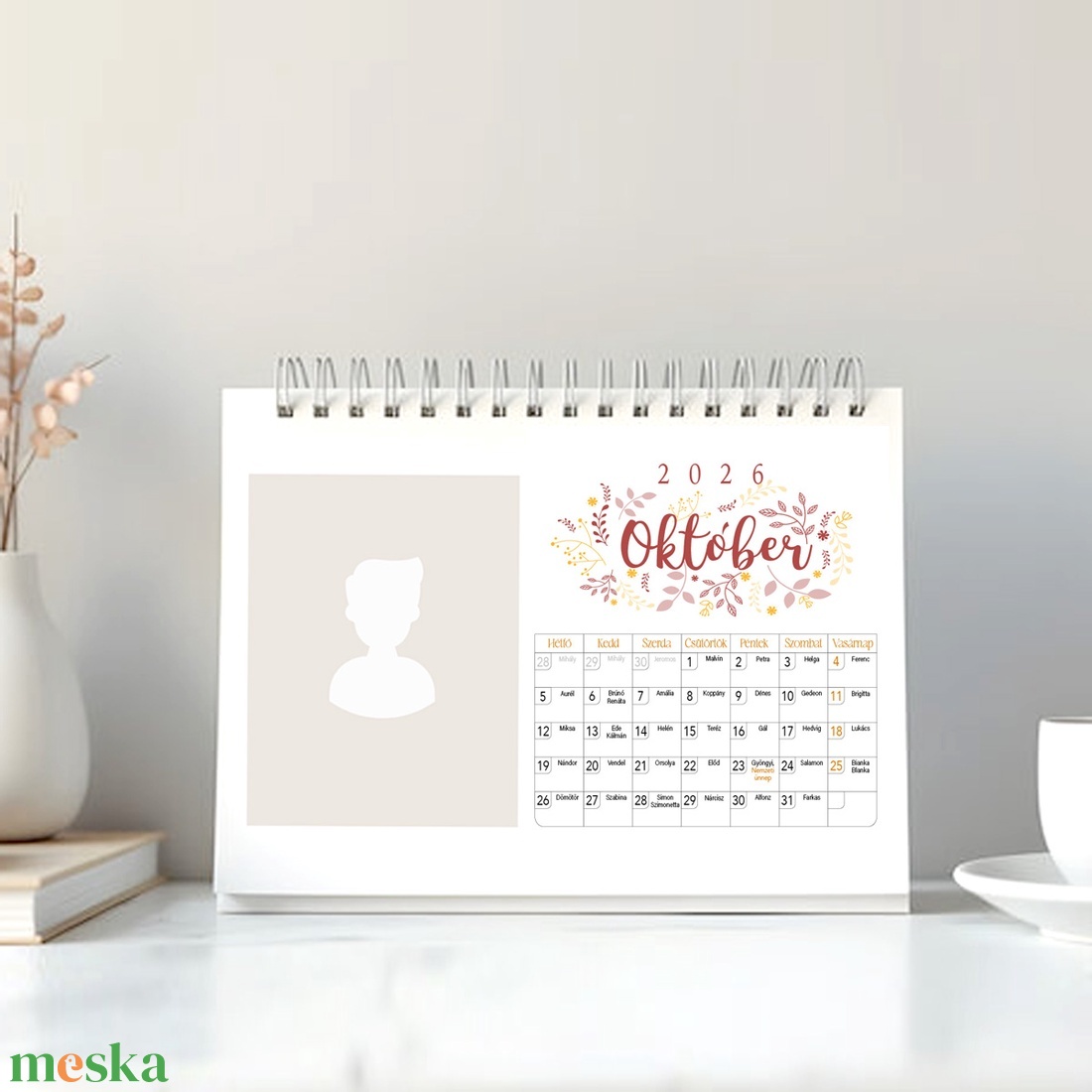 2026-os személyre szabható 13 oldalas, színes,  fényképes asztali naptár.  - otthon & életmód - dekoráció - fali és függő dekoráció - falinaptár & öröknaptár - Meska.hu
