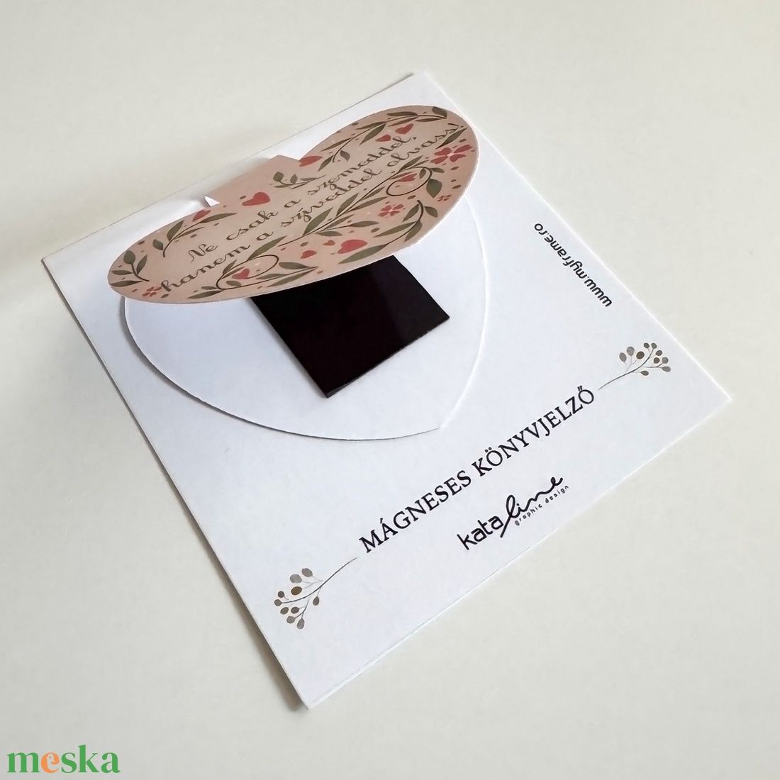 Szíveddel olvass-Mágneses könyvjelző - könyv & zene - könyvjelző - Meska.hu