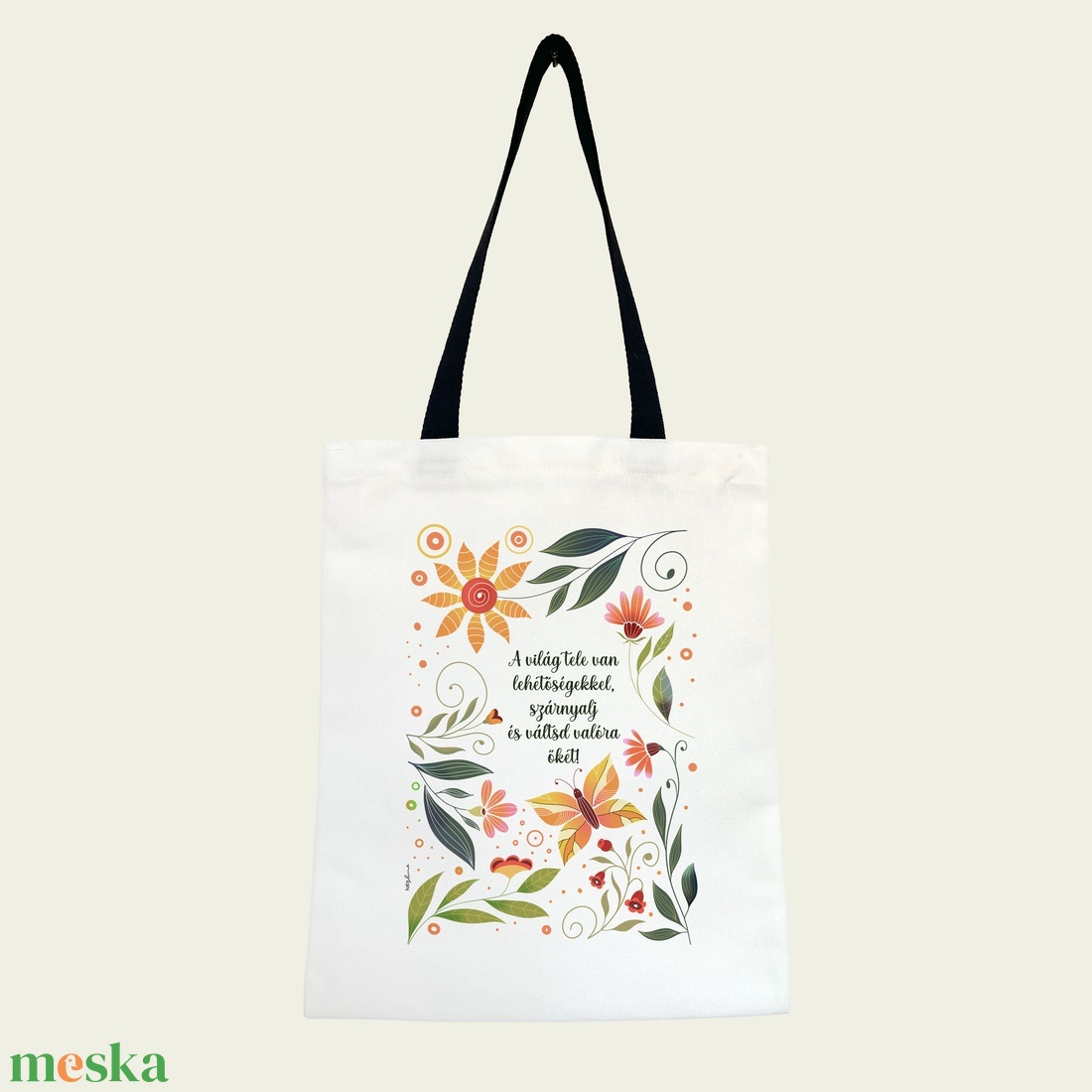 Szárnyalj! � Vászontáska - táska & tok - bevásárlás & shopper táska - shopper, textiltáska, szatyor - Meska.hu