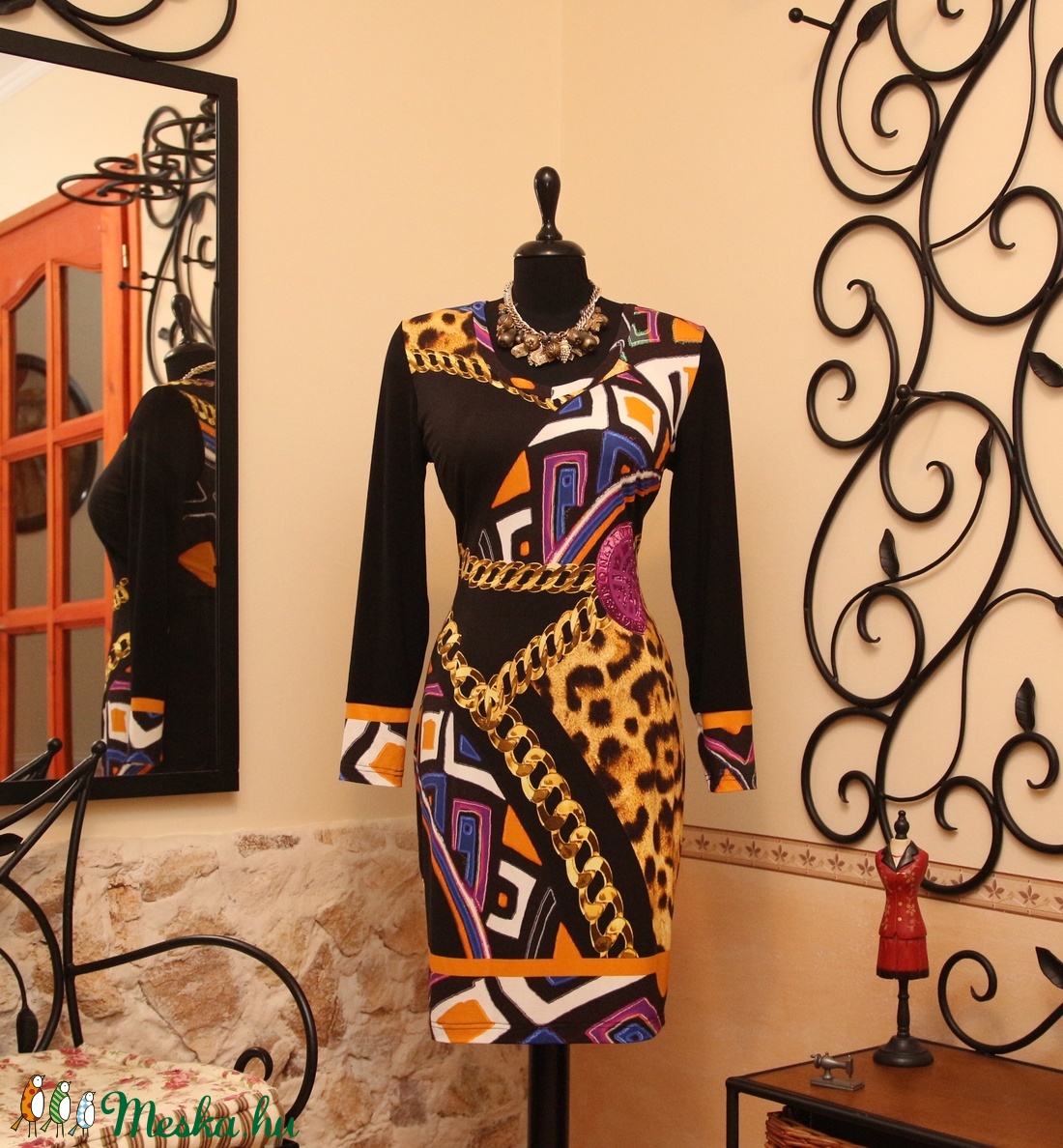 Láncmintás, egzotikus alkalmi ruha -  - Meska.hu