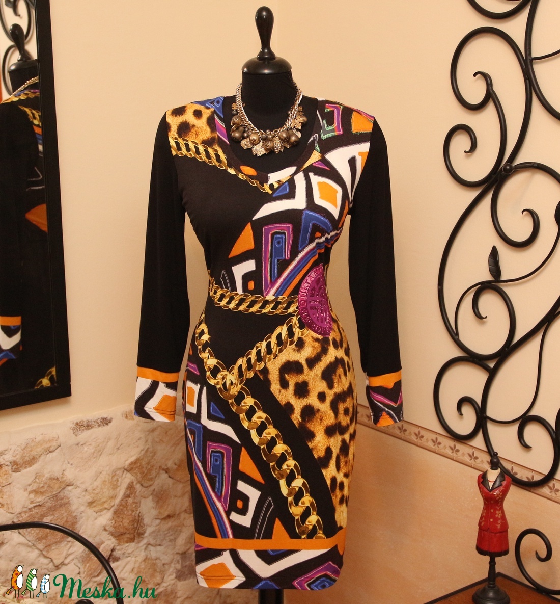 Láncmintás, egzotikus alkalmi ruha -  - Meska.hu