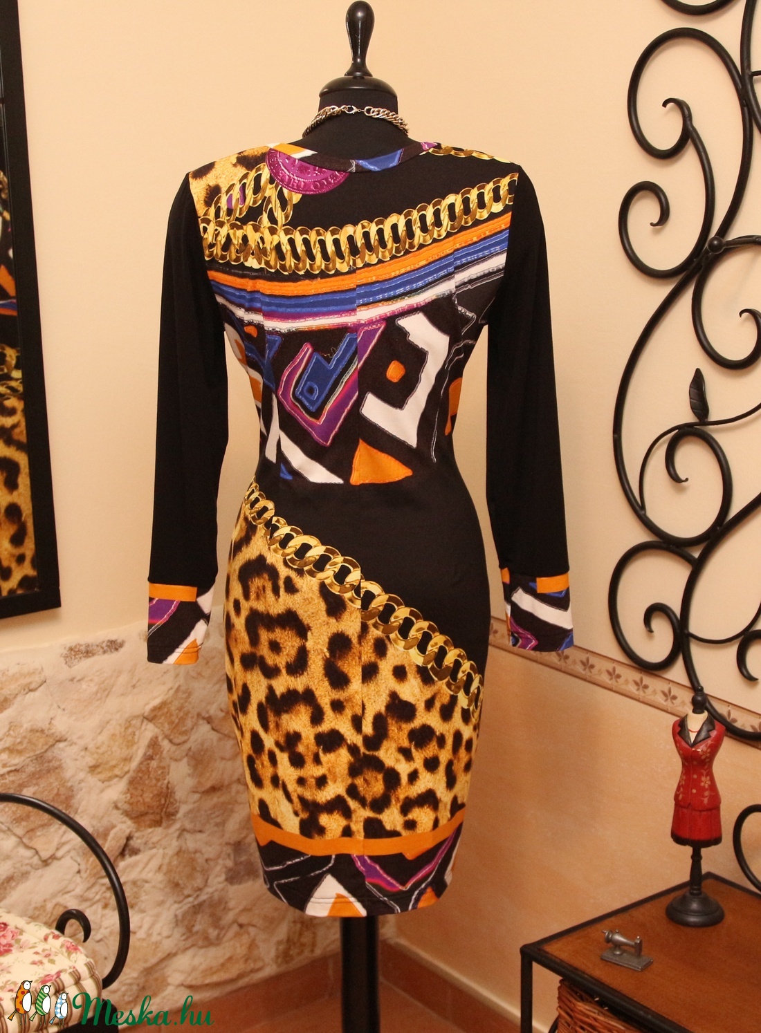 Láncmintás, egzotikus alkalmi ruha -  - Meska.hu