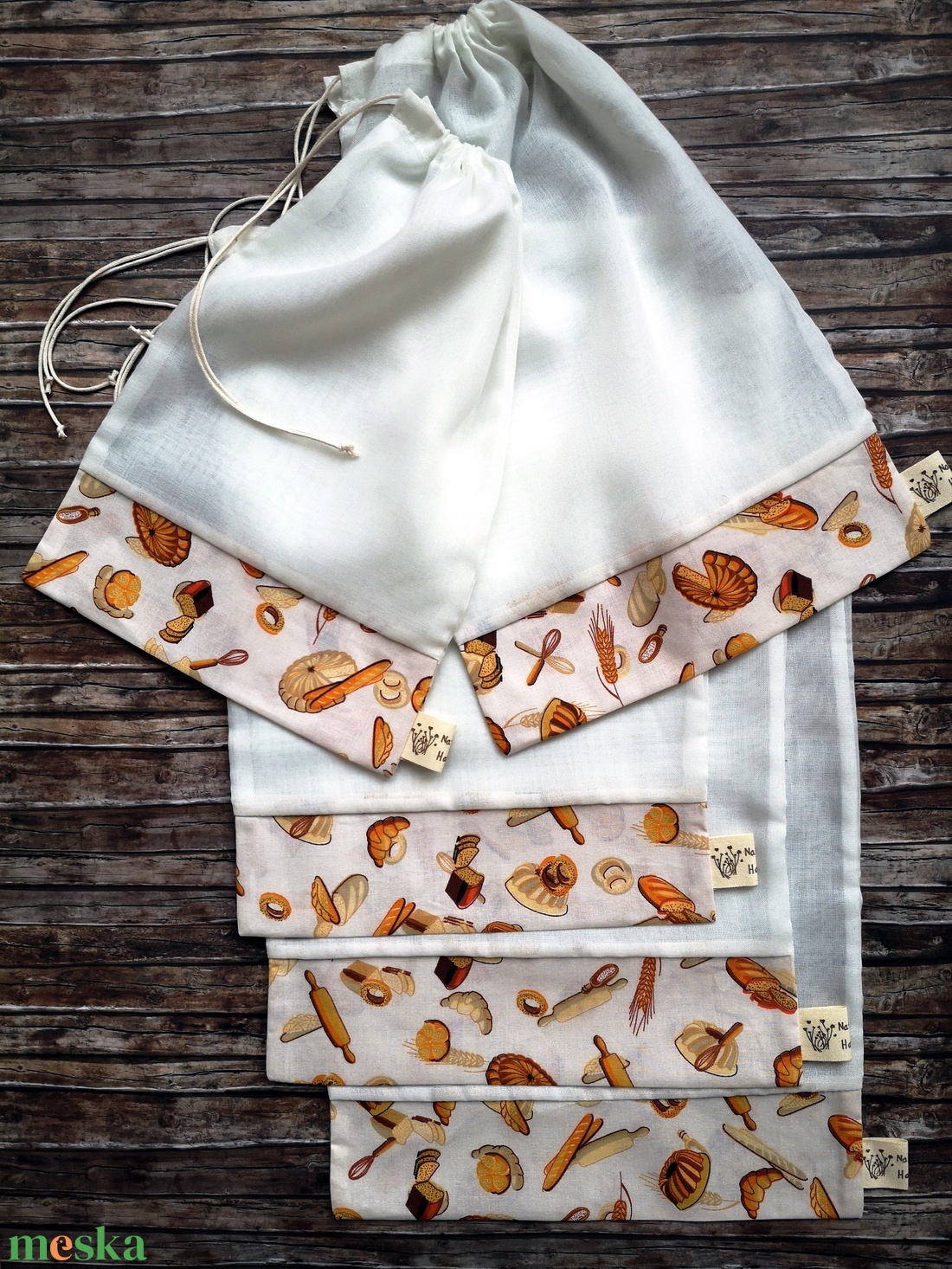 Kenyeres, pékáru mintás öko tasak szett 5 darabos Zero Waste - táska & tok - bevásárlás & shopper táska - zöldség/gyümölcs zsák - Meska.hu Kenyeres, pékáru mintás öko tasak szett 5 darabos Zero Waste - táska & tok - bevásárlás & shopper táska - zöldség/gyümölcs zsák - Meska.hu