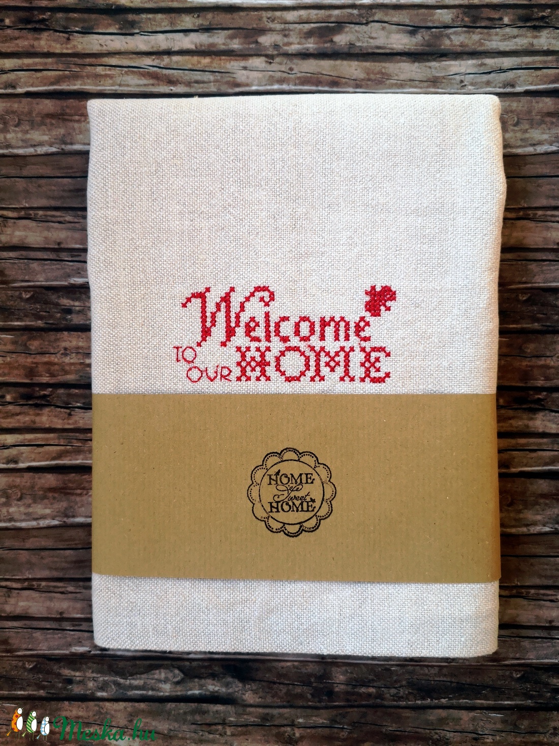 Welcome home hímzett lenvászon kenyere zsák - - Meska.hu Welcome home hímzett lenvászon kenyere zsák - - Meska.hu