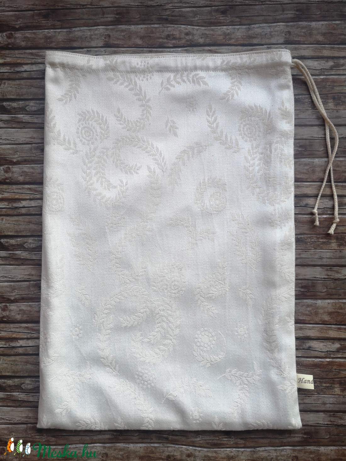 Natúr, jacquard kenyereszsák - - Meska.hu Natúr, jacquard kenyereszsák - - Meska.hu