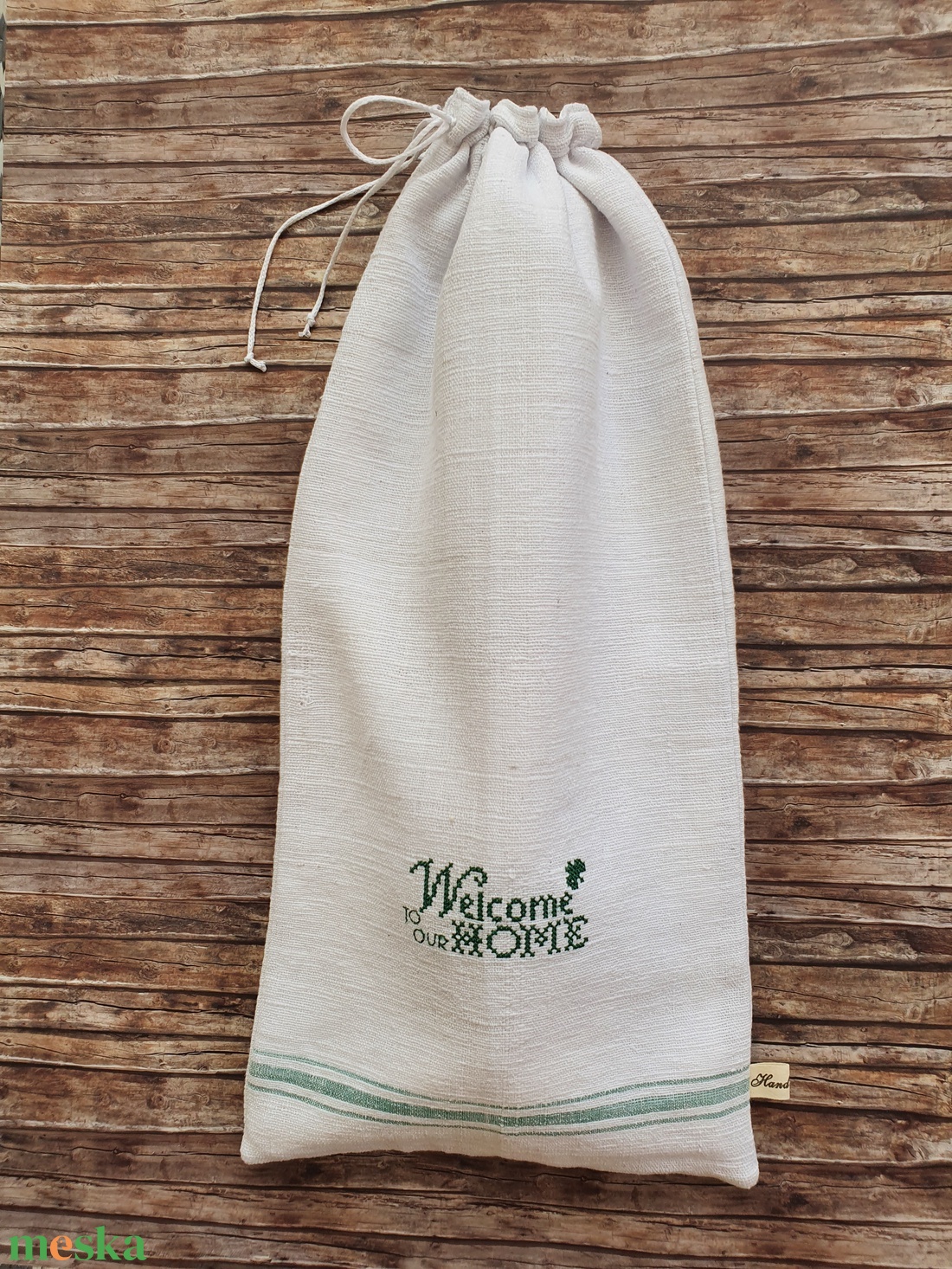 Bagett kenyeres zsák Welcome home hímzéssel PUL béléssel Zero Waste - táska & tok - bevásárlás & shopper táska - kenyeres zsák - Meska.hu Bagett kenyeres zsák Welcome home hímzéssel PUL béléssel Zero Waste - táska & tok - bevásárlás & shopper táska - kenyeres zsák - Meska.hu