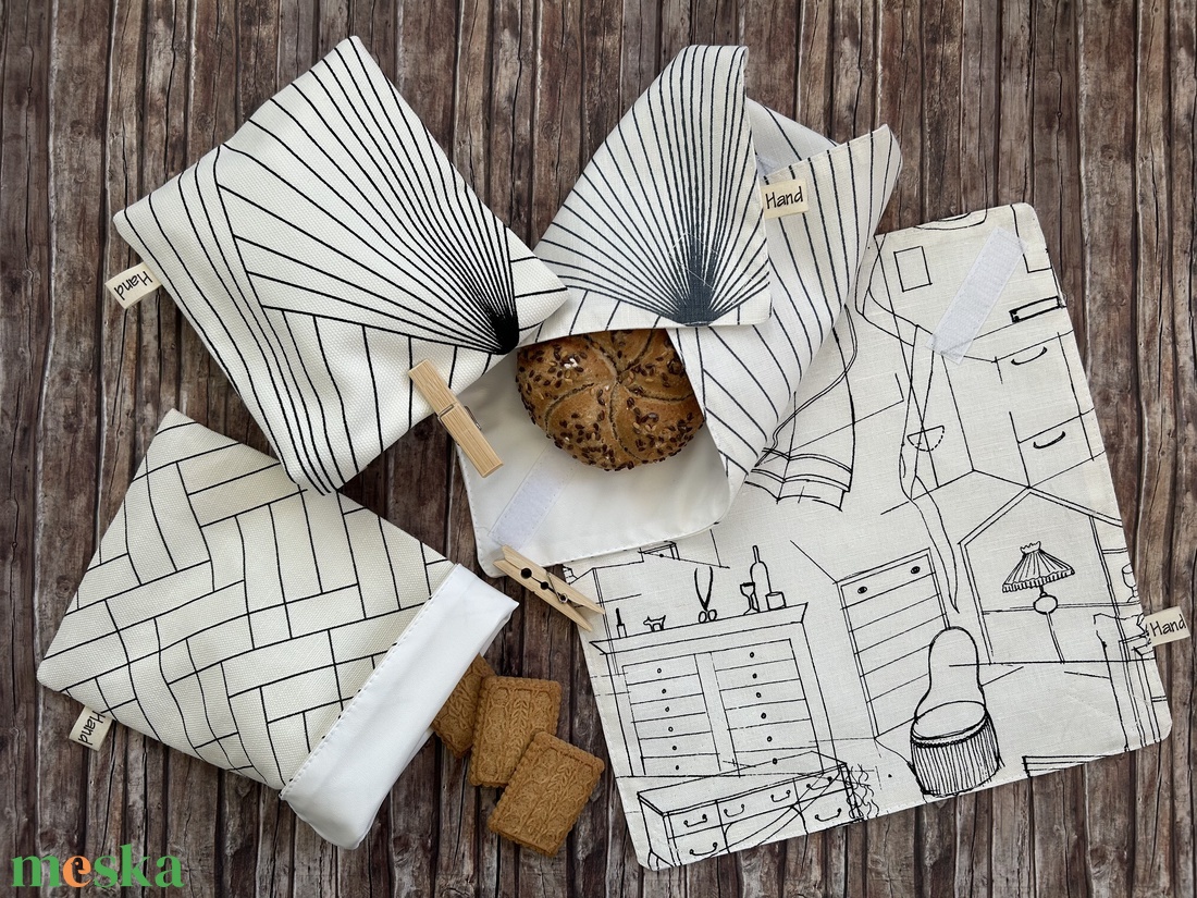 Erica Wakerly tervezői újraszalvéta + snackbag Zero Waste szett - táska & tok - uzsonna- & ebéd tartó - szendvics csomagoló - Meska.hu Erica Wakerly tervezői újraszalvéta + snackbag Zero Waste szett - táska & tok - uzsonna- & ebéd tartó - szendvics csomagoló - Meska.hu