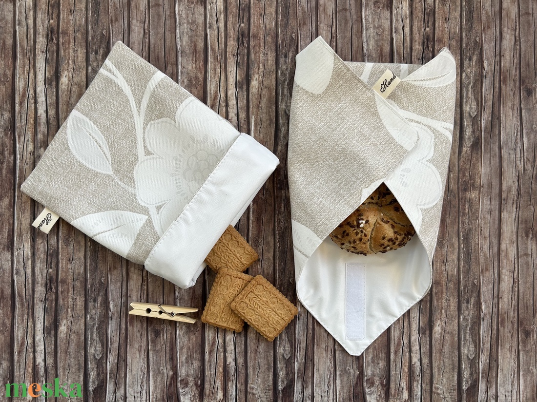 Natúr virágos újraszalvéta + snackbag bambusz csipesszel - Zero Waste szett - táska & tok - uzsonna- & ebéd tartó - szendvics csomagoló - Meska.hu Natúr virágos újraszalvéta + snackbag bambusz csipesszel - Zero Waste szett - táska & tok - uzsonna- & ebéd tartó - szendvics csomagoló - Meska.hu