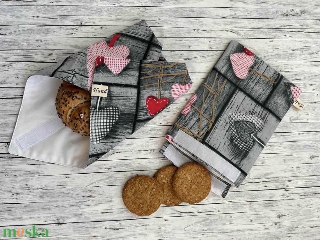 Szívecskés újraszalvéta + snackbag - Zero Waste szett - táska & tok - uzsonna- & ebéd tartó - szendvics csomagoló - Meska.hu Szívecskés újraszalvéta + snackbag - Zero Waste szett - táska & tok - uzsonna- & ebéd tartó - szendvics csomagoló - Meska.hu