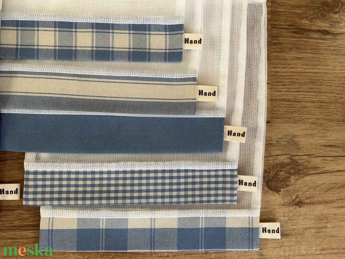 Kockás bevásárló szett, táska, öko tasak,  Zerowaste - táska & tok - bevásárlás & shopper táska - shopper, textiltáska, szatyor - Meska.hu