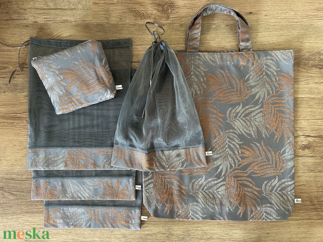 Bevásárló szett szürke/réz szín táska, öko tasak, neszivel Zerowaste - táska & tok - bevásárlás & shopper táska - shopper, textiltáska, szatyor - Meska.hu Bevásárló szett szürke/réz szín táska, öko tasak, neszivel Zerowaste - táska & tok - bevásárlás & shopper táska - shopper, textiltáska, szatyor - Meska.hu