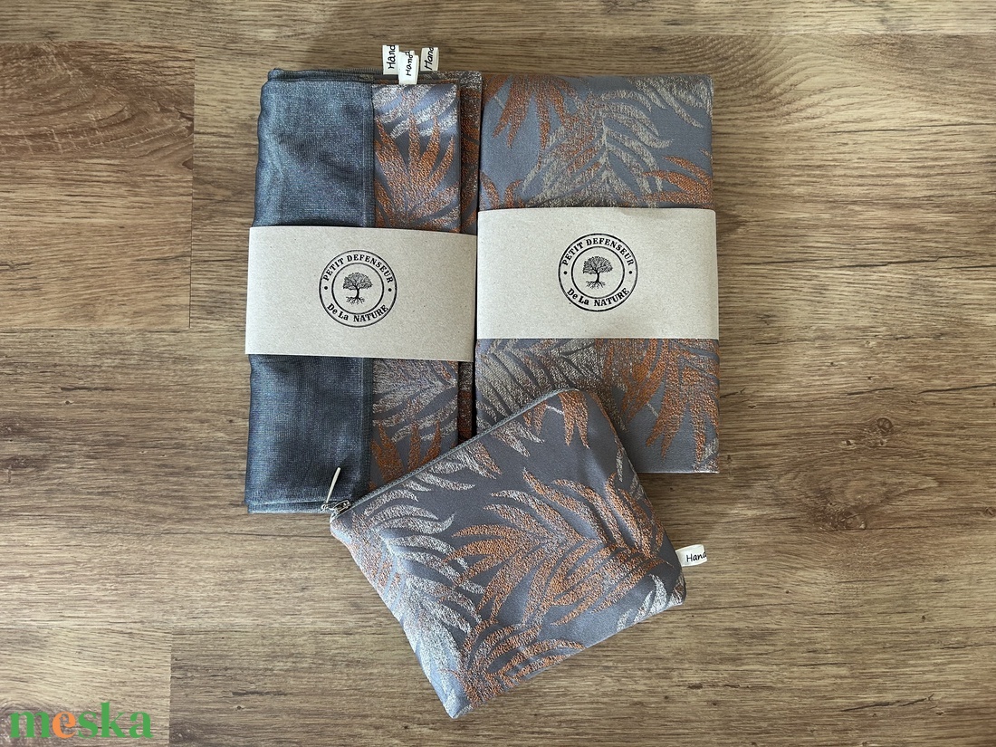 Bevásárló szett szürke/réz szín táska, öko tasak, neszivel Zerowaste - táska & tok - bevásárlás & shopper táska - shopper, textiltáska, szatyor - Meska.hu Bevásárló szett szürke/réz szín táska, öko tasak, neszivel Zerowaste - táska & tok - bevásárlás & shopper táska - shopper, textiltáska, szatyor - Meska.hu