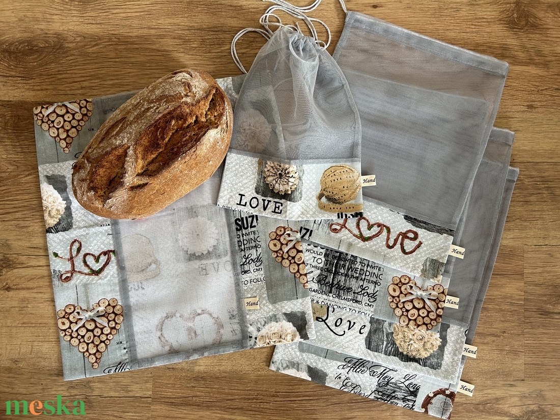 Vintage - love öko tasak szett 5 darabos - kenyeres zsákkal - táska & tok - bevásárlás & shopper táska - zöldség/gyümölcs zsák - Meska.hu Vintage - love öko tasak szett 5 darabos - kenyeres zsákkal - táska & tok - bevásárlás & shopper táska - zöldség/gyümölcs zsák - Meska.hu
