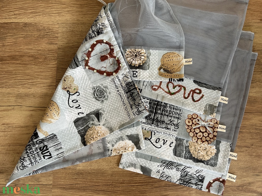 Vintage - love öko tasak szett 5 darabos - kenyeres zsákkal - táska & tok - bevásárlás & shopper táska - zöldség/gyümölcs zsák - Meska.hu Vintage - love öko tasak szett 5 darabos - kenyeres zsákkal - táska & tok - bevásárlás & shopper táska - zöldség/gyümölcs zsák - Meska.hu