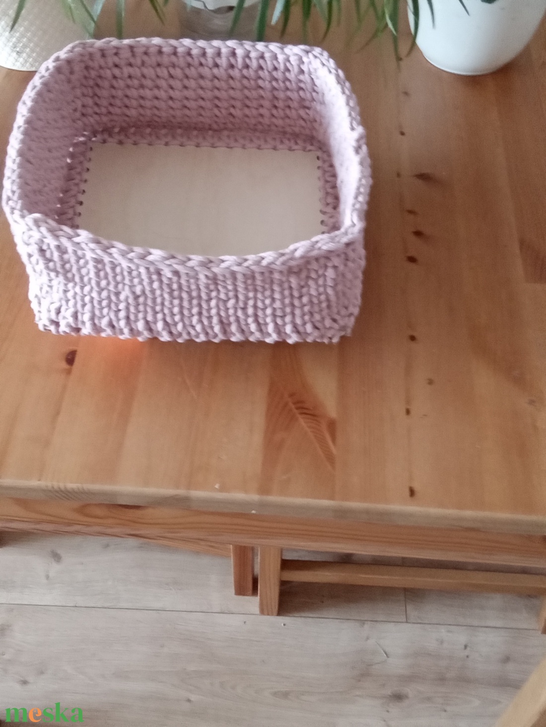 Kicsi horgolt kosár 02 - otthon & életmód - tárolás & rendszerezés - tárolókosár - Meska.hu