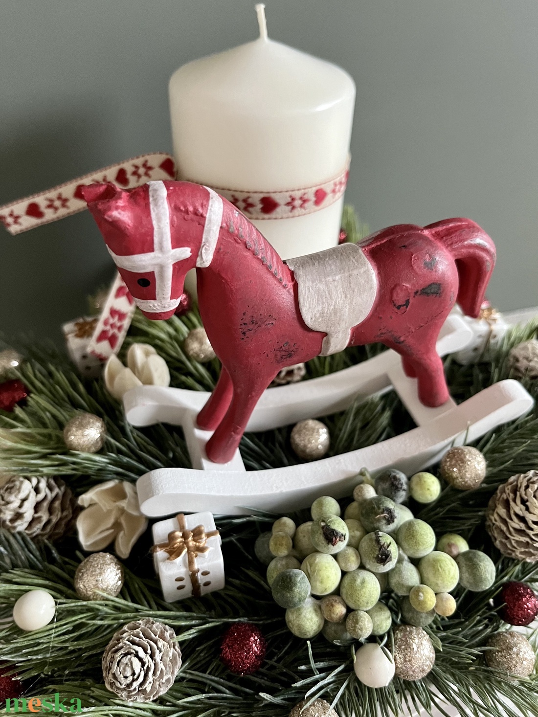 Adventi/Karácsonyi asztaldísz hintalóval - otthon & életmód - dekoráció - virágdísz és tartó - virágbox, virágdoboz - Meska.hu Adventi/Karácsonyi asztaldísz hintalóval - otthon & életmód - dekoráció - virágdísz és tartó - virágbox, virágdoboz - Meska.hu