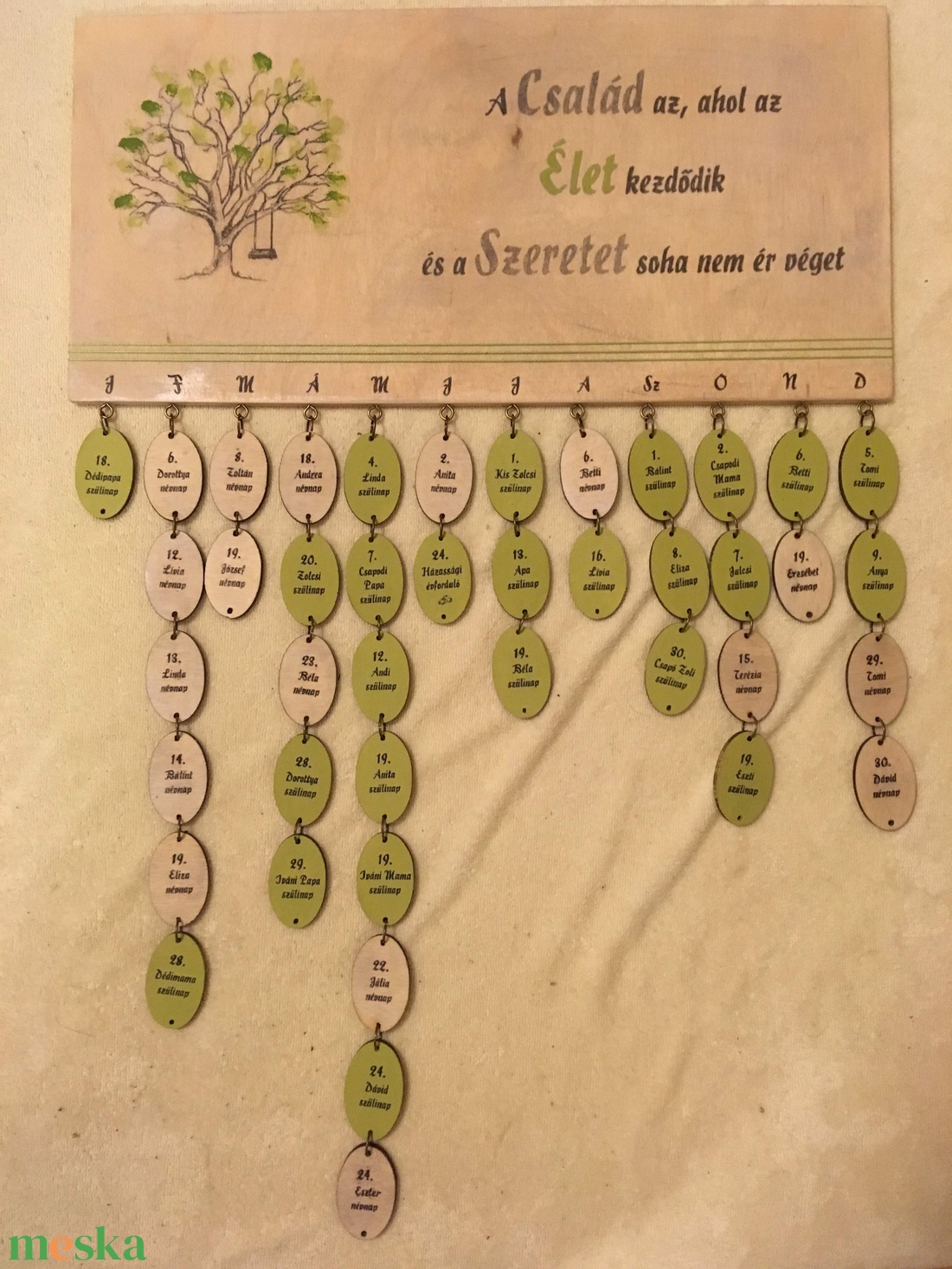 Családi ünnepek tábla - otthon & életmód - dekoráció - fali és függő dekoráció - falra akasztható dekor - Meska.hu Családi ünnepek tábla - otthon & életmód - dekoráció - fali és függő dekoráció - falra akasztható dekor - Meska.hu