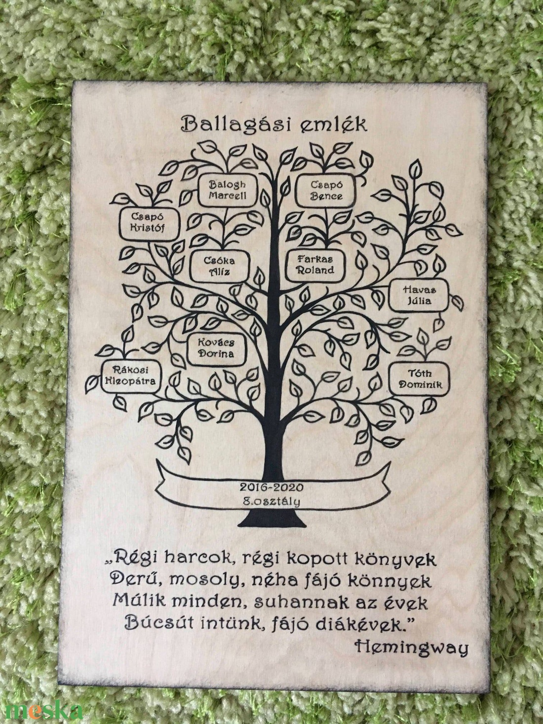 Ballagási búcsúztató tábla - otthon & életmód - dekoráció - dísztárgy - Meska.hu