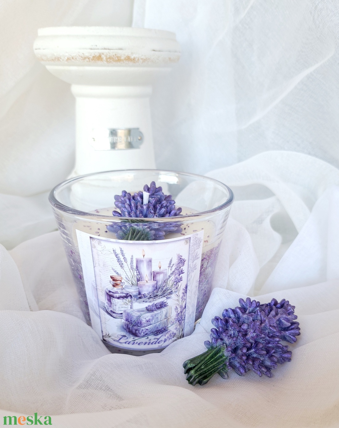 Levendulás Illatgyertya - otthon & életmód - gyertya, illat, aroma - aromalámpa - Meska.hu
